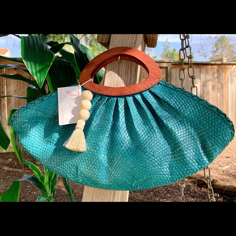 Vintage Wicker/Basket Weave Large Clutch